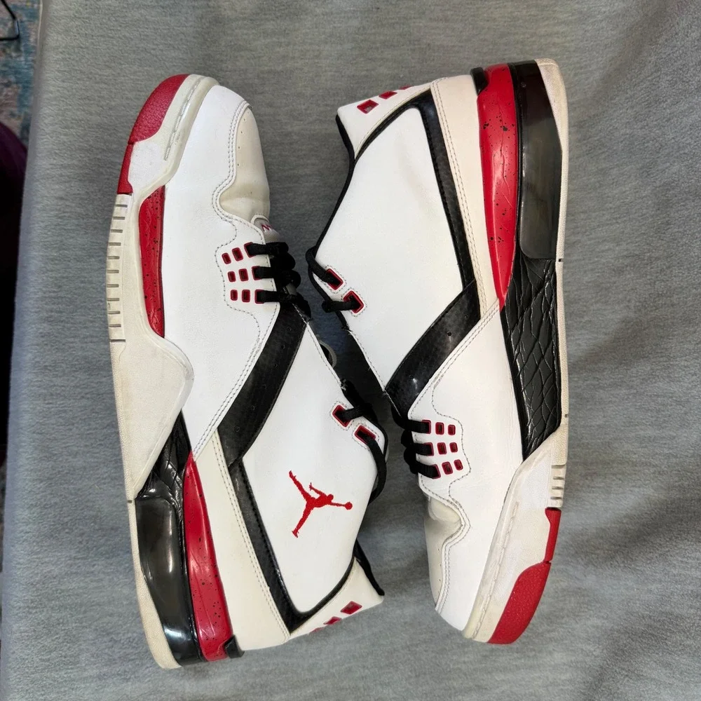 Nike Air Jordan Flight 23 White Red Sneakers Basketball Shoes Mens 12 317820-116